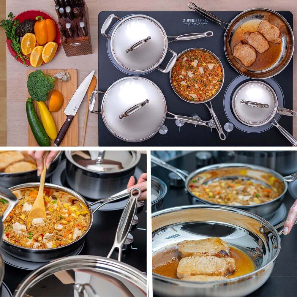 Nesting 9 Piece Teflon Induction Cookware – Galleyware Company