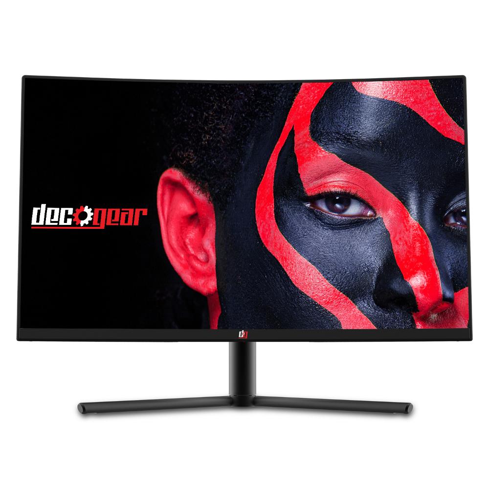 Deco Gear 27-Inch 2560x1440 Curved Gaming Monitor, HDR 400, 16:9, 3000:1, 99% sRGB, 144Hz - Deco Gear