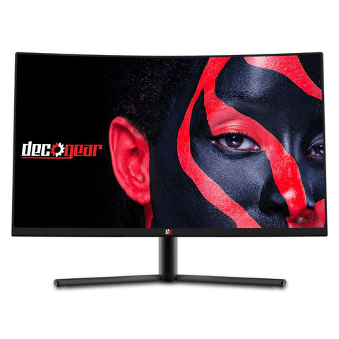 Deco Gear 27-Inch 2560x1440 Curved Gaming Monitor, HDR 400, 16:9, 3000:1, 99% sRGB, 144Hz - Deco Gear