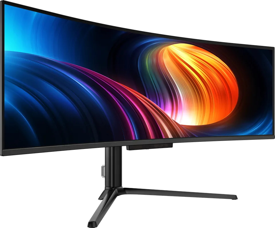 Deco Gear 49″ 240 Hz OLED monitor, front three-quarter view (representative image)