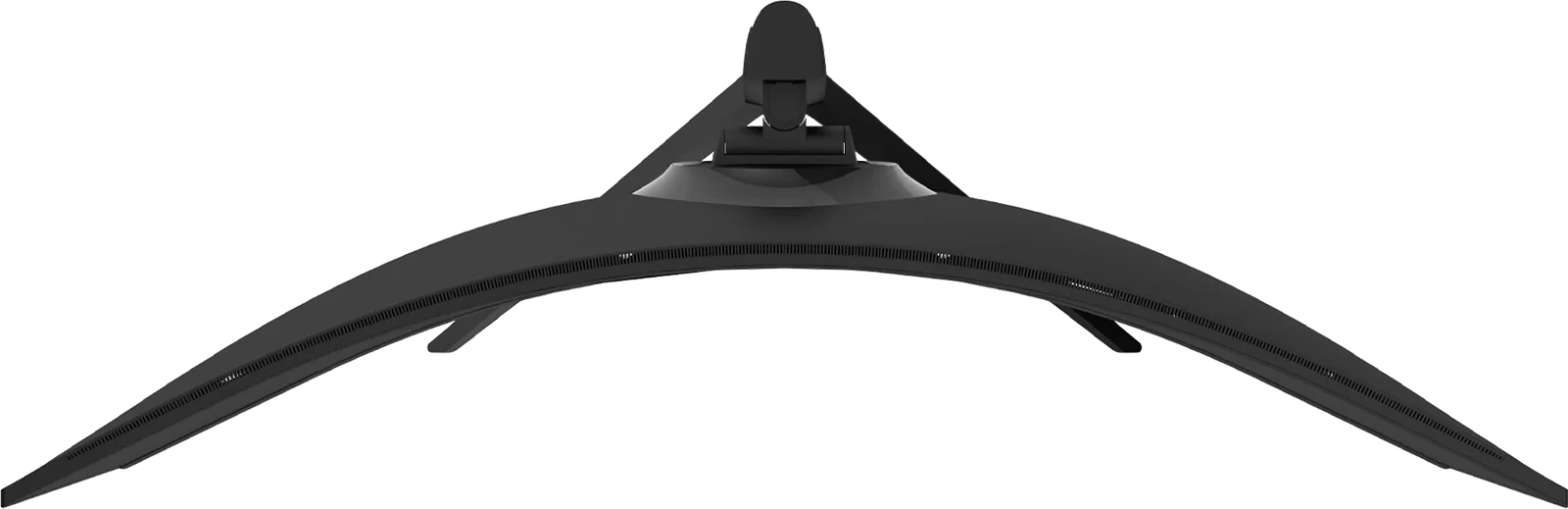 The monitor seen from above, showing the deep 1000R curve and the base